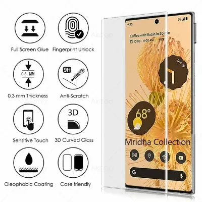 Picture of 3in1 Protector Combo Pack for Google Pixel 6 Pro 5G (A+ GRADE) UV Glass Screen Protector + Back Protector Film + Camera Glass Protector)