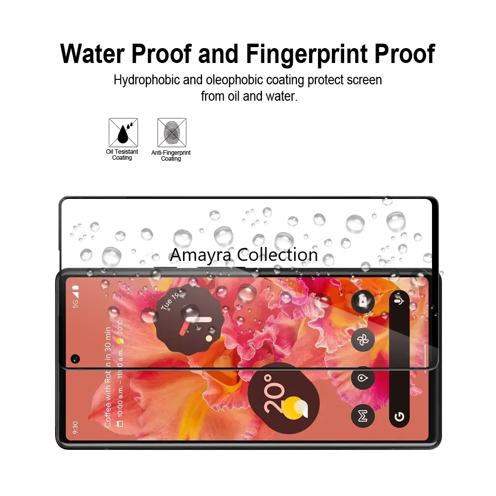 Picture of 2in1 Protector Combo Pack for Google Pixel 6 5G (Premium Full Screen Protector Glass + Camera Lens Protector)