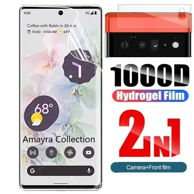 Picture of 2in1 Protector Combo Pack for Google Pixel 6 Pro 5G (Front Hydrogel Screen Protector Poly + Camera Lens Protector)
