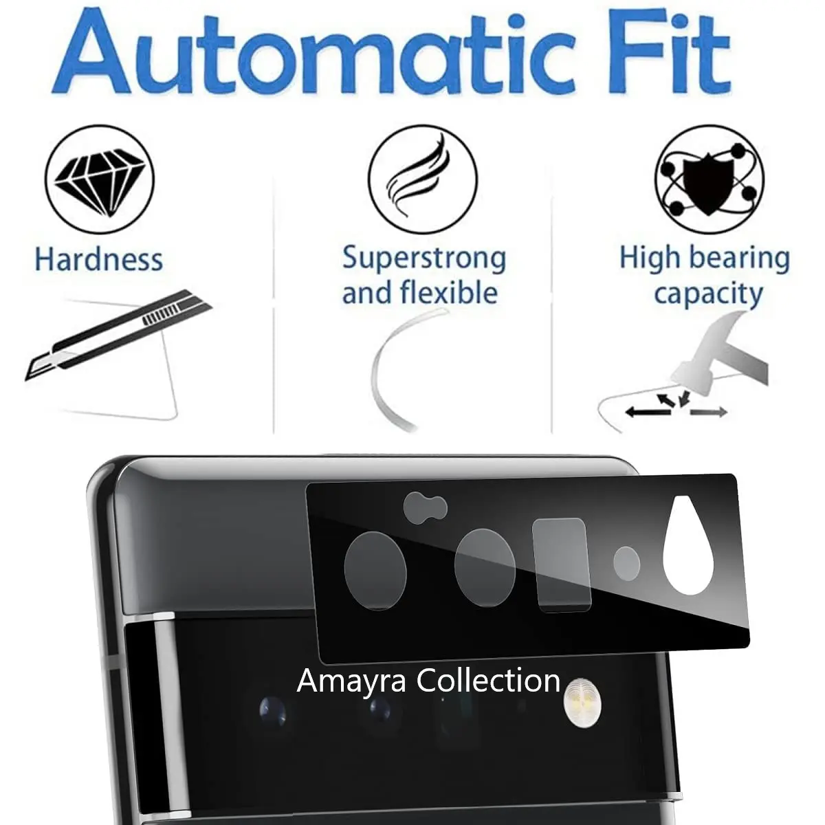 Picture of 2in1 Protector Combo Pack for Google Pixel 6 Pro 5G (A+ GRADE) UV Glass Screen Protector + 3D Camera Protector Lens