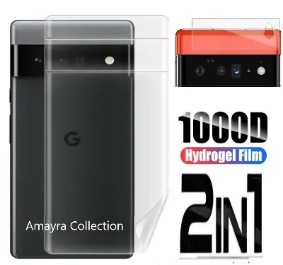 Picture of 2in1 Back Protector Combo Pack for Google Pixel 6a 5G (Back Hydrogel Poly Protector+Camera Lens Protector)