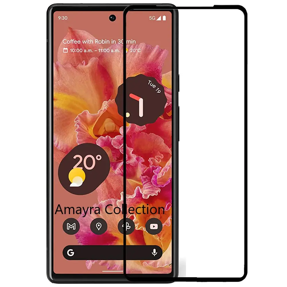 Picture of 3in1 Protector Combo Pack for Google Pixel 6a 5G (5d Full Screen Protector Glass+Back Hydrogel Protector Poly+Camera Lens Protector)