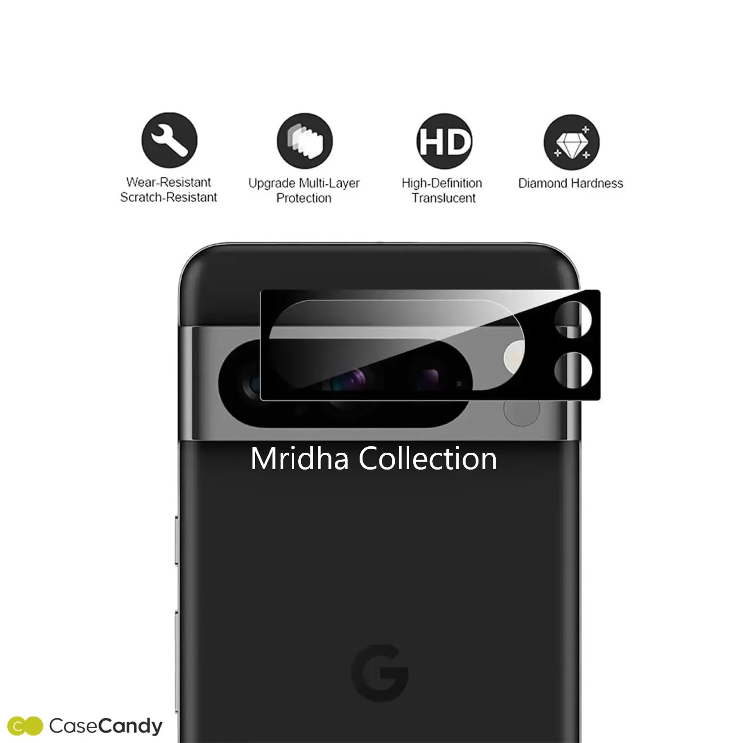 Picture of Google Pixel 7 Pro 5G Back 9H Full Camera Lens Protector Rear 9H 3D Camera Lens Protector,Upgraded HD,Clear Scratch Resistant [With Photo Friendly Flash Cut]