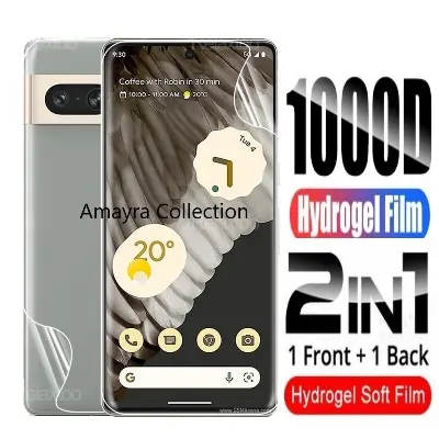 Picture of 2in1 Protector Combo Pack for Google Pixel 7 Pro 5G (Front Hydrogel Protector Poly + Back Hydrogel Protector Poly)