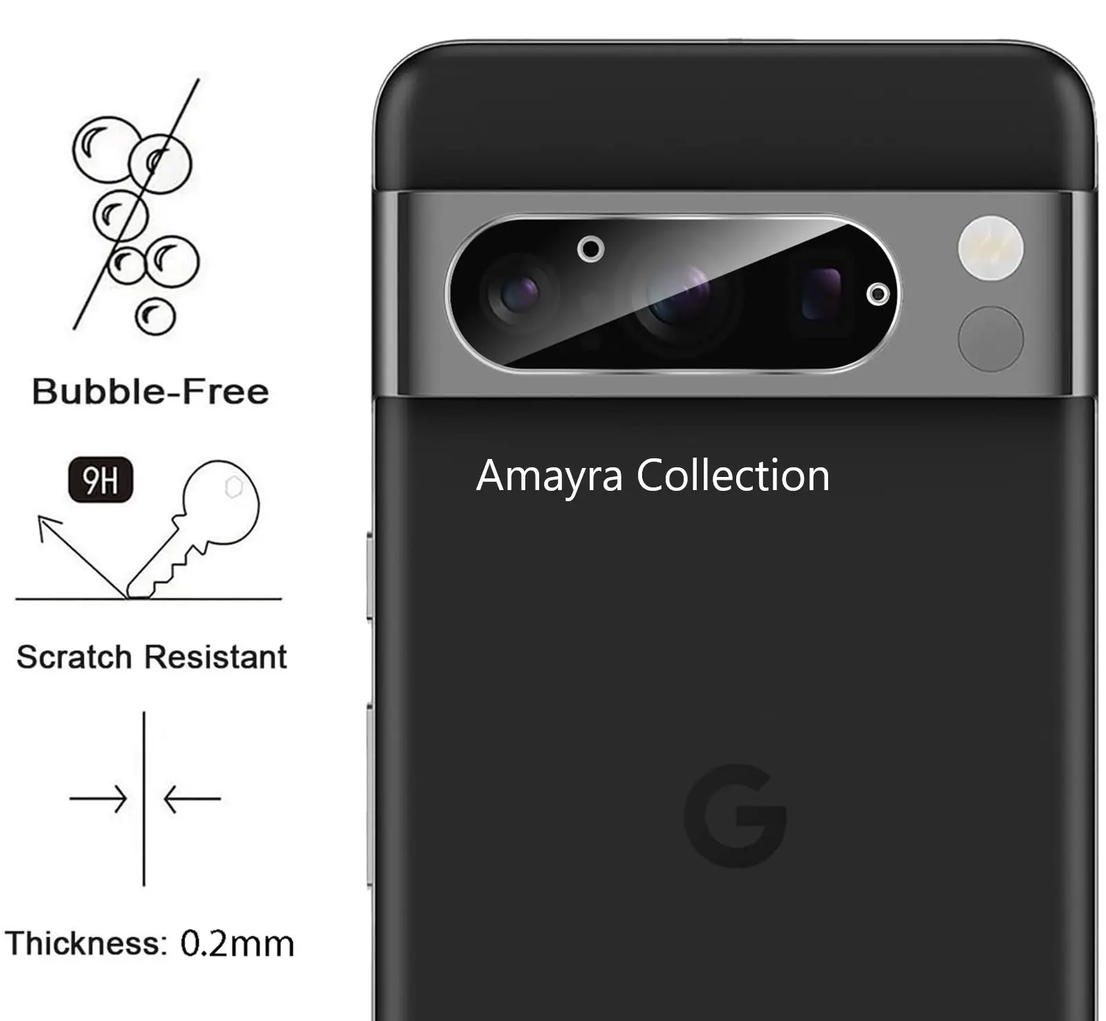 Picture of 2in1 Protector Combo Pack for Google Pixel 8 5G (5d Full Screen Protector Glass+ Camera Lens Protector)