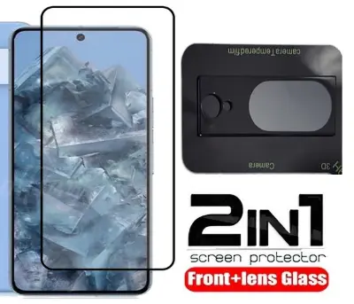 Picture of 2in1 Protector Combo Pack for Google Pixel 8 5G (5d Full Screen Protector Glass+9h Camera Lens Protector)