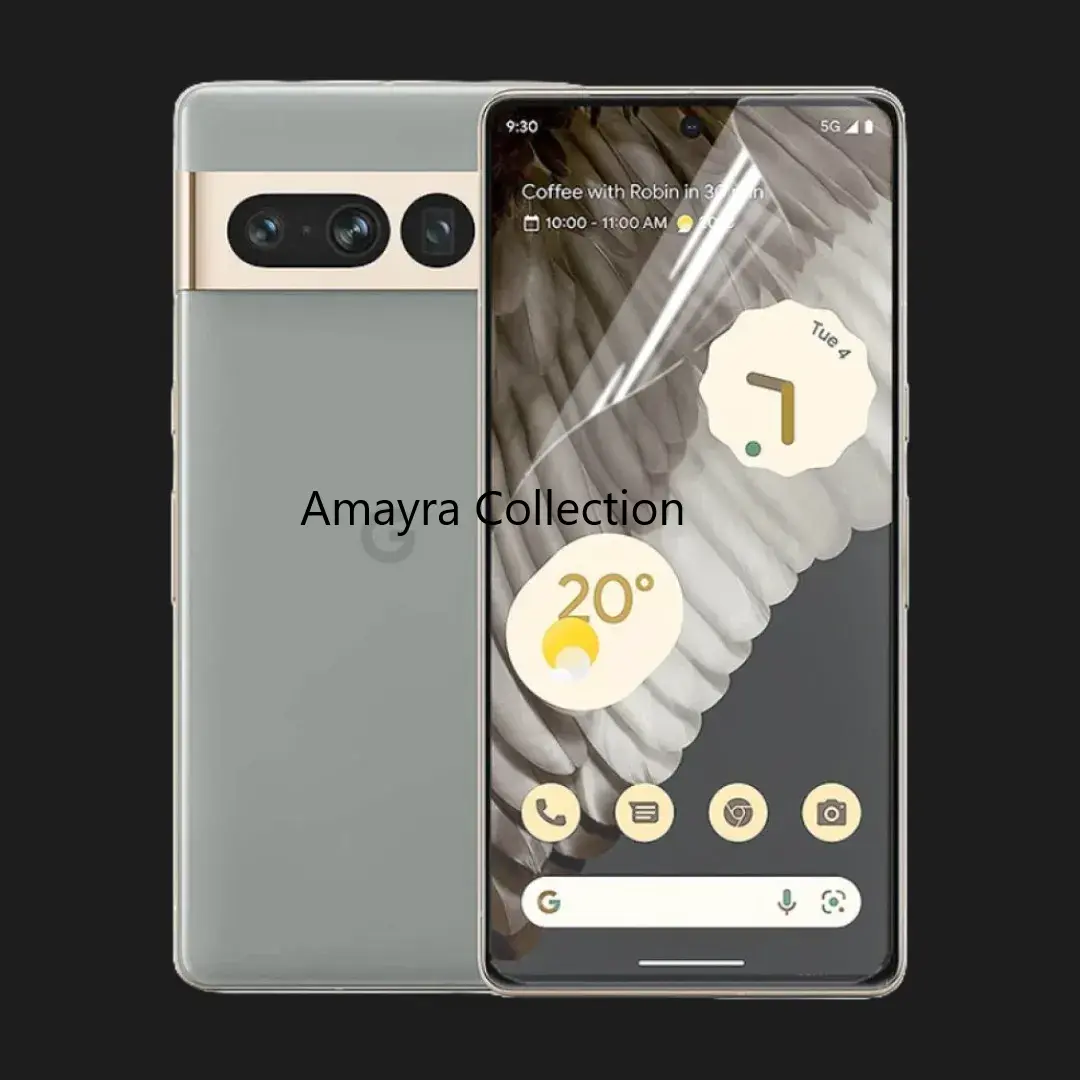 Picture of 3in1 Protector Combo Pack for Google Pixel 7 Pro 5G (Front Hydrogel Screen Protector Poly + Back Hydrogel Poly Protector + Camera Lens Protector)