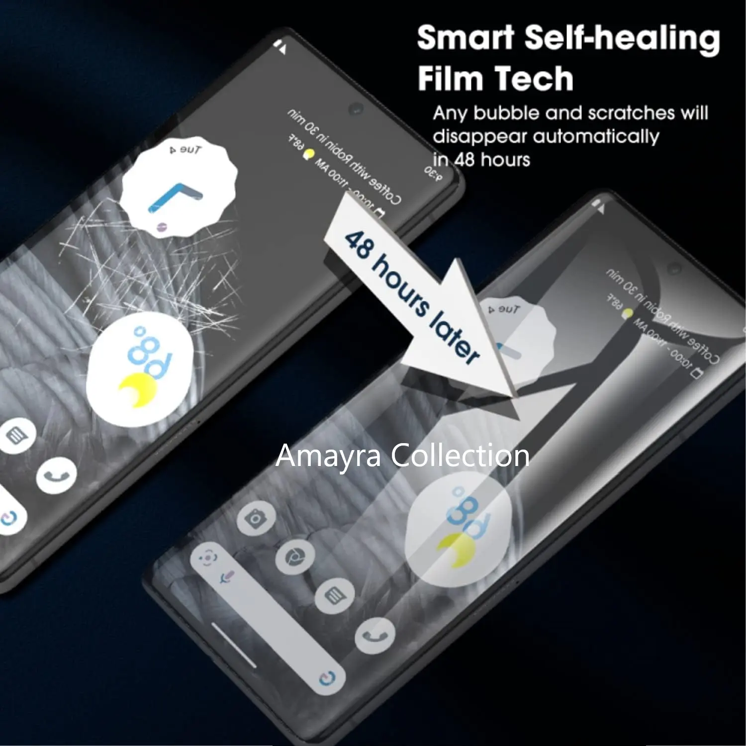 Picture of Google Pixel 7 Pro 5G TPU Protective Film Hydrogel Front Poly Protector Screen Protector Anti-Shatter / High Definition (Front Poly)
