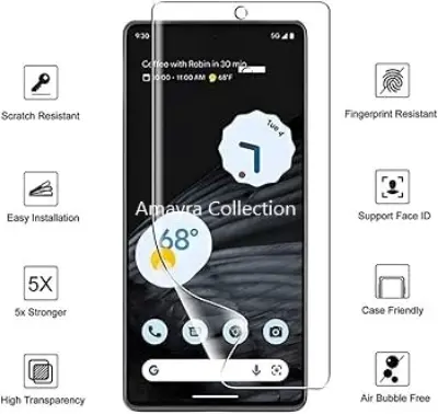 Picture of 2in1 Protector Combo Pack for Google Pixel 7 Pro 5G (Front Hydrogel Screen Protector Poly + Camera Lens Protector)