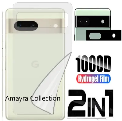 Picture of 2in1 Back Protector Combo Pack for Google Pixel 7a 5G (Back Hydrogel Poly Protector+9h Camera Lens Protector)