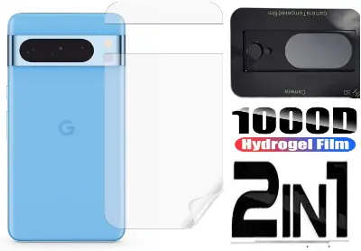 Picture of 2in1 Back Protector Combo Pack for Google Pixel 8 5G (Back Hydrogel Poly Protector+9h Camera Lens Protector)