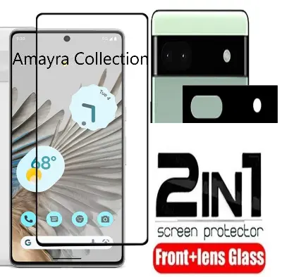 Picture of 2in1 Protector Combo Pack for Google Pixel 7 5G (Premium Full Screen Protector Glass+9h Camera Lens Protector)