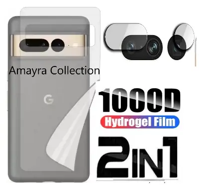 Picture of 2in1 Back Protector Combo Pack for Google Pixel 7 Pro 5G (Back Hydrogel Poly Protector + Camera Lens Protector)