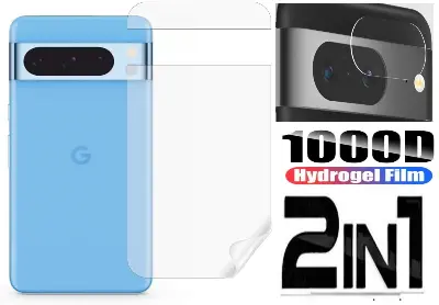 Picture of 2in1 Back Protector Combo Pack for Google Pixel 8a 5G (Back Hydrogel Poly Protector+Camera Lens Protector)