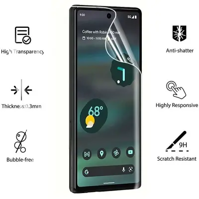 Picture of 2in1 Protector Combo Pack for Google Pixel 8a 5G (Front Hydrogel Screen Protector Poly+Camera Lens Protector)