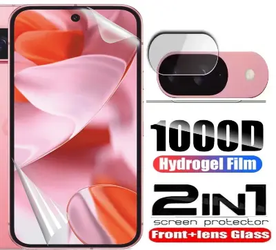 Picture of 2in1 Protector Combo Pack for Google Pixel 9 5G (Front Hydrogel Screen Protector Poly+Camera Lens Protector)