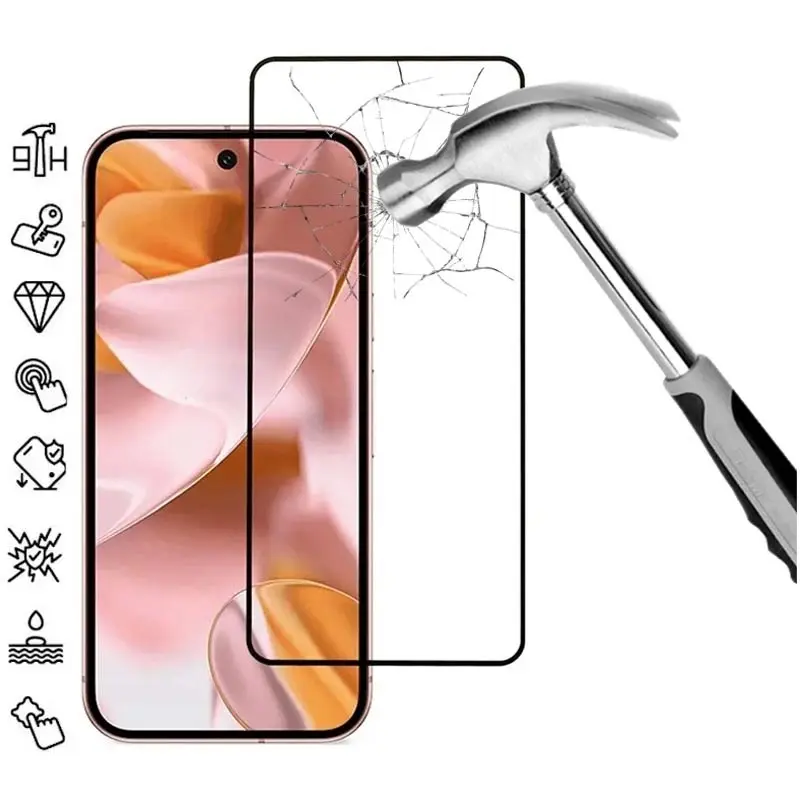 Picture of Google Pixel 9a 5G Premium Full Coverage Glass Protector Tempered Glass Screen Protector 9H Hardness Full Coverage