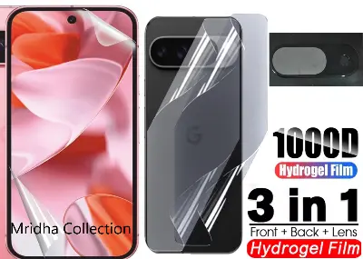 Picture of 3in1 Protector Combo Pack for Google Pixel 9 5G (Front Hydrogel Screen Protector Poly+Back Hydrogel Poly Protector+9h Camera Lens Protector)