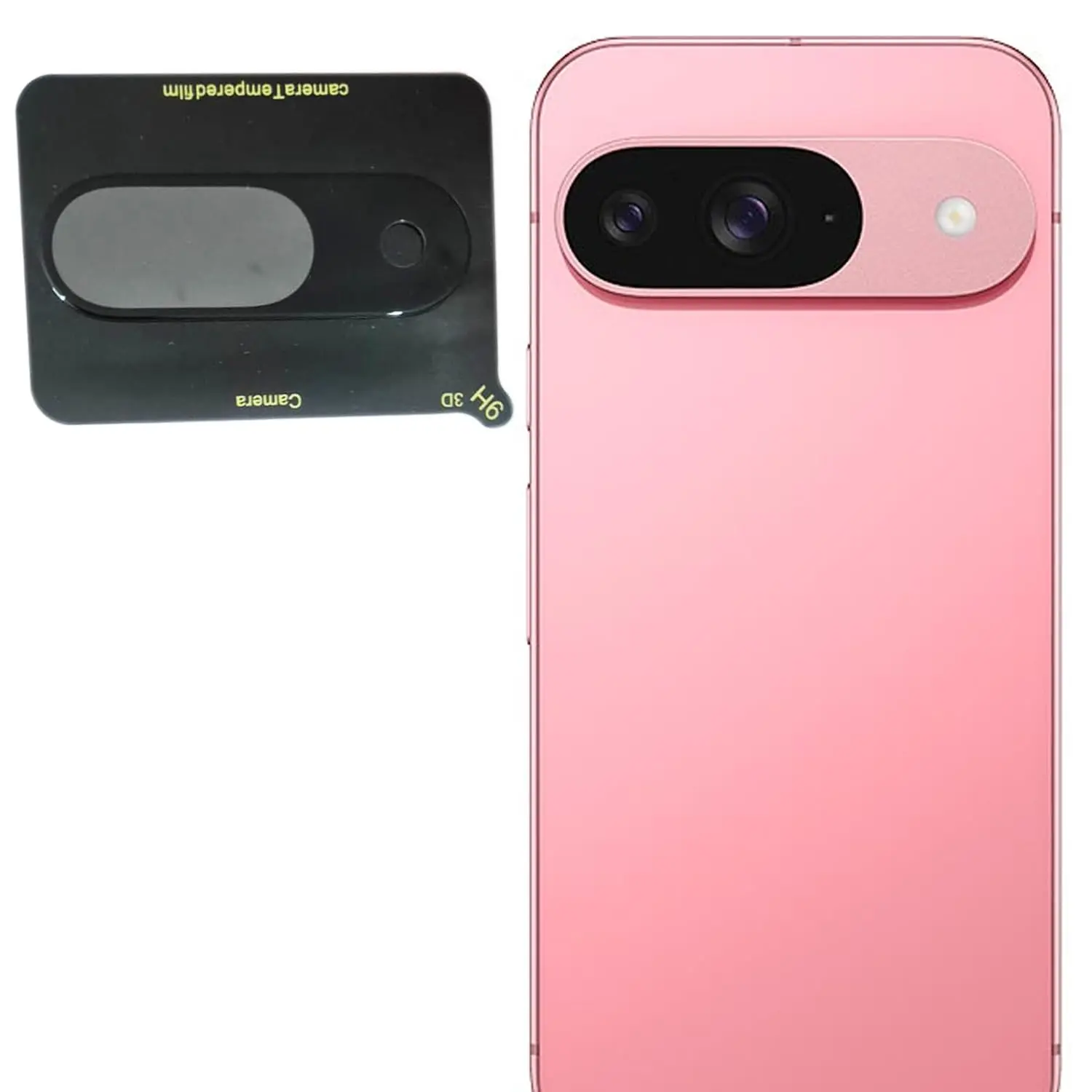 Picture of Google Pixel 9 5G Back 9H Full Camera Lens Protector Rear 9H 3Da Camera Lens Protector,Upgraded HD,Clear Scratch Resistant [With Photo Friendly Flash Cut]