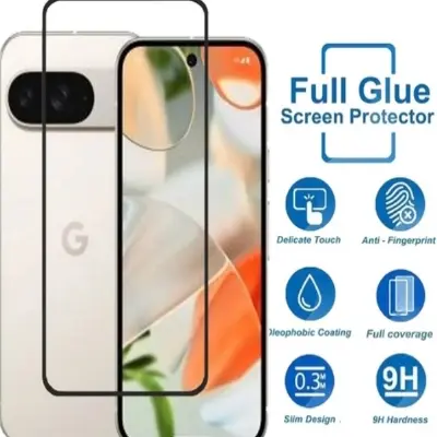 Picture of Google Pixel 9 Pro 5G Premium Full Coverage Glass Protector Tempered Glass Screen Protector 9H Hardness Full Coverage