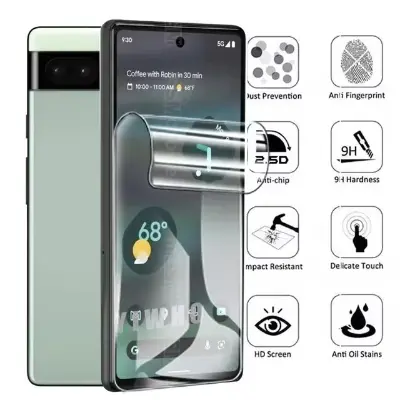 Picture of Google Pixel 9 Pro XL 5G TPU Protective Film Hydrogel Front Poly Protector Screen Protector Anti-Shatter / High Definition (Front Poly)