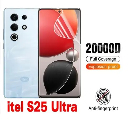 Picture of 3in1 Protector Combo Pack for itel S25 Ultra (Front Hydrogel Screen Protector Poly + Back Hydrogel Poly Protector + Camera Lens Protector)