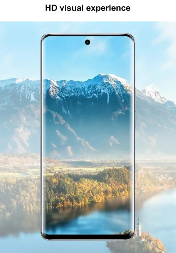 Picture of itel S25 Ultra Full Glue 9D Curved Tempered Glass Screen Protector Edge to Edge Fit Protection Tempered Glass (Black)