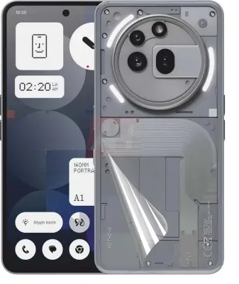 Picture of Nothing Phone 3a Pro (4 Layers) TPU Hydrogel Machine Cutting Screen Protector Film Anti-Shatter / High Definition (Back Poly)