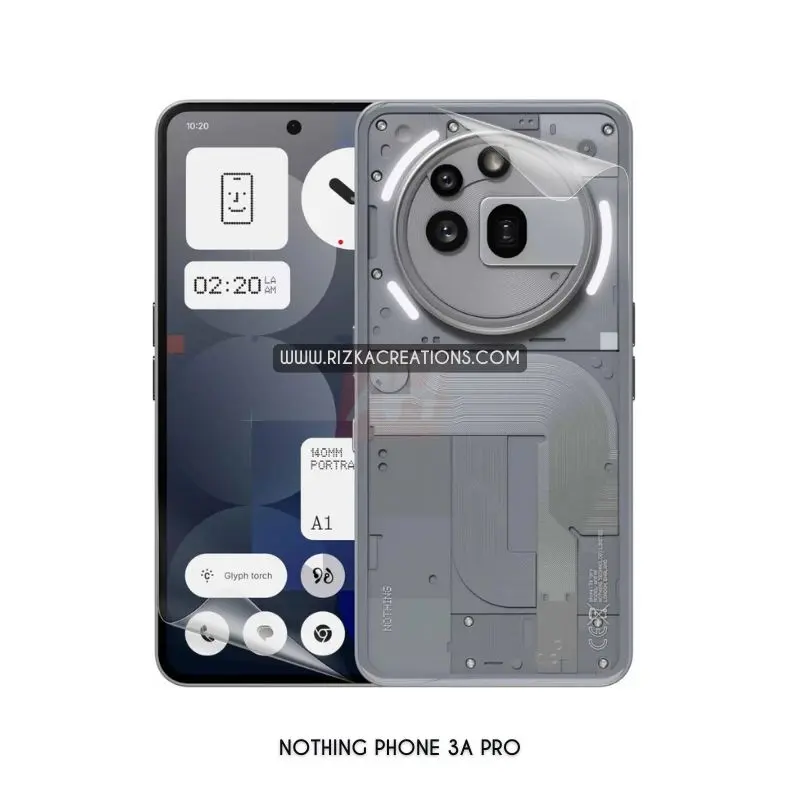 Picture of Nothing Phone 3a Pro (4 Layers) TPU Hydrogel Machine Cutting Screen Protector Film Anti-Shatter / High Definition (Back Poly)