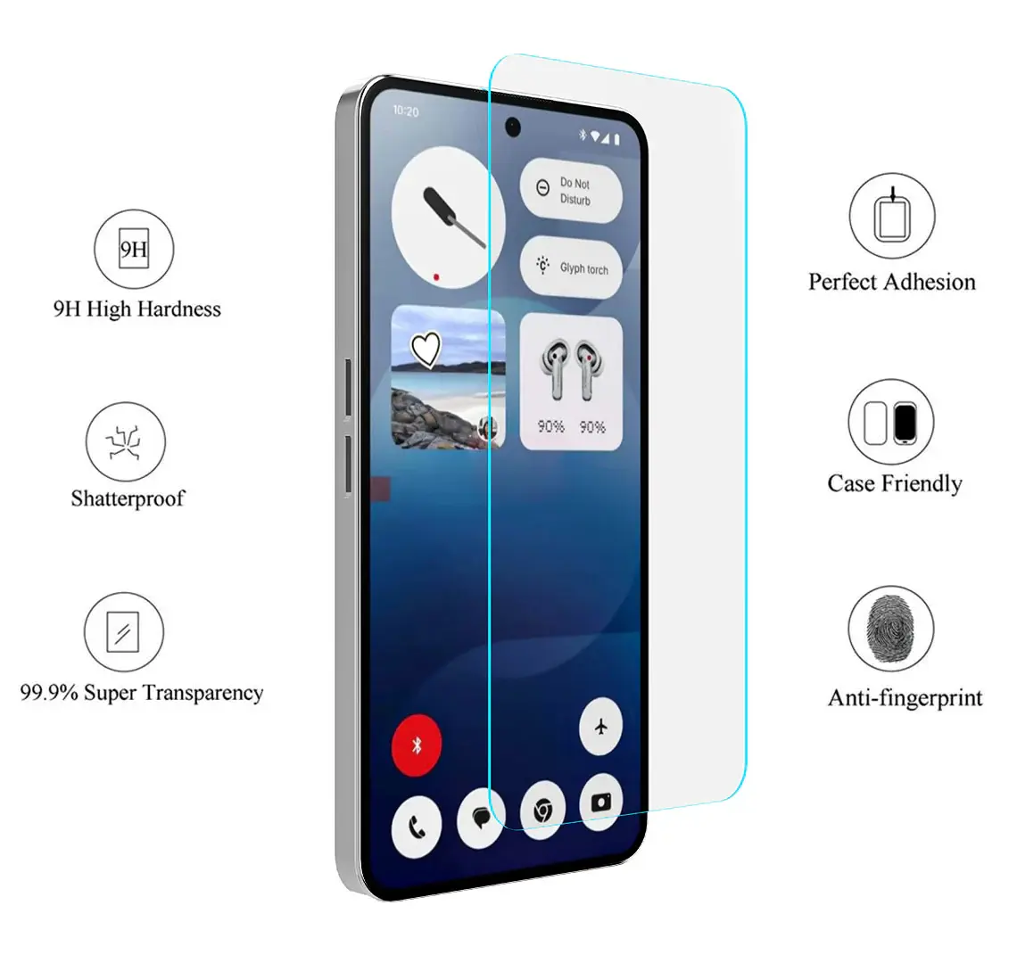 Picture of Nothing CMF Phone 2 Pro Screen Protector 3D Tempered Clear Screen protector Premium Product Gorilla Glass Transparent Clear Ultra Thin - Durable & Scratch Resistant - Easy to Install