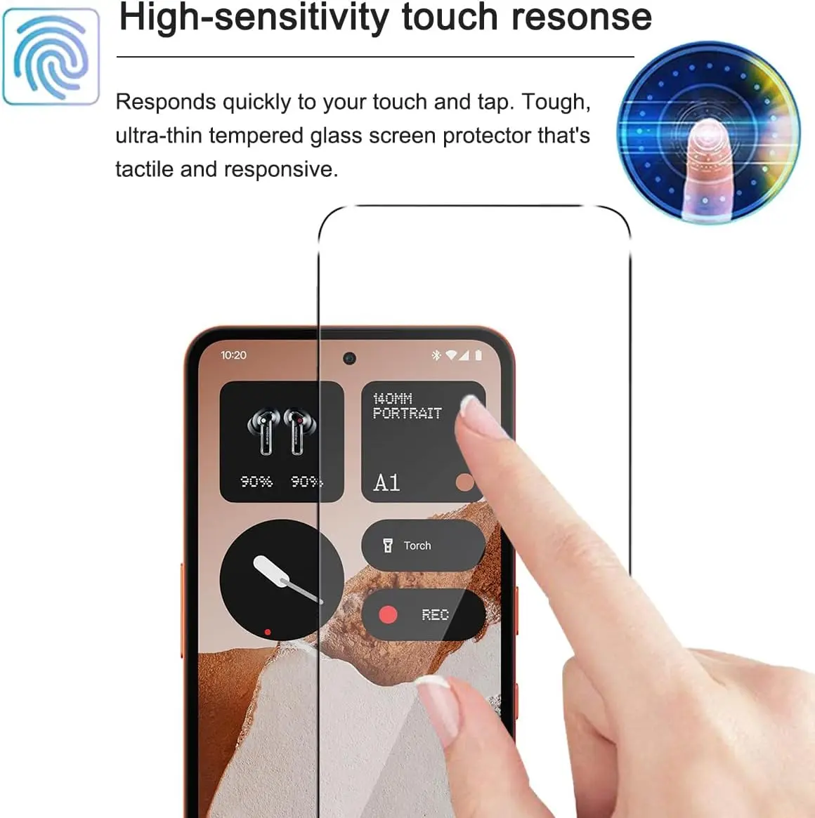Picture of Nothing CMF Phone 2 Pro Screen Protector 3D Tempered Clear Screen protector Premium Product Gorilla Glass Transparent Clear Ultra Thin - Durable & Scratch Resistant - Easy to Install
