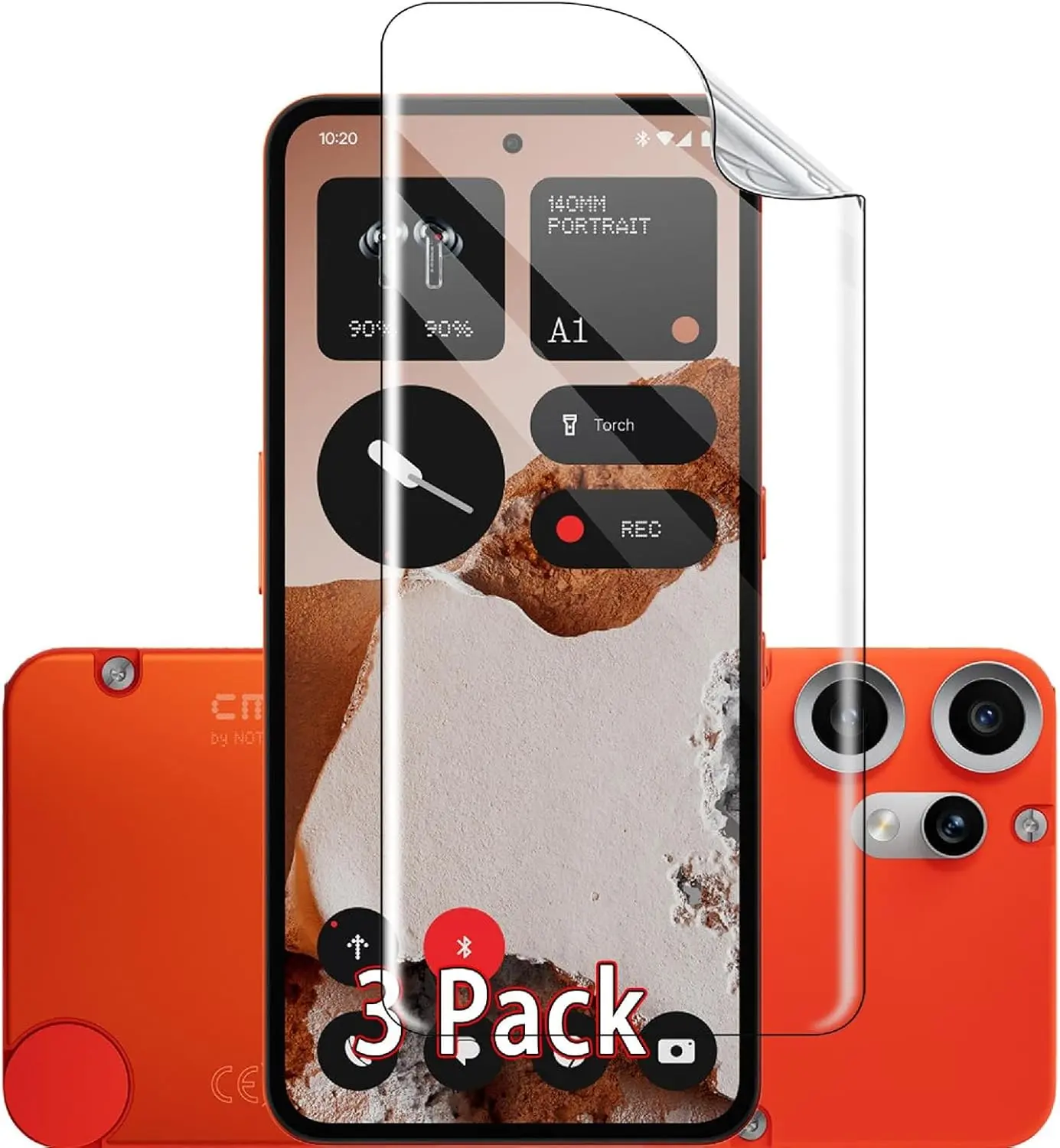 Picture of 2in1 Protector Combo Pack for Nothing CMF Phone 2 Pro (Front Hydrogel Protector Poly+Back Hydrogel Protector Poly)
