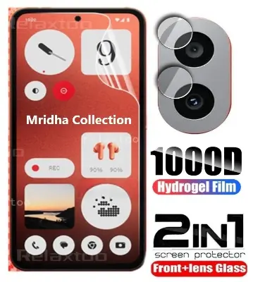 Picture of 2in1 Protector Combo Pack for Nothing CMF Phone 1 (Front Hydrogel Screen Protector Poly+Camera Lens Protector)