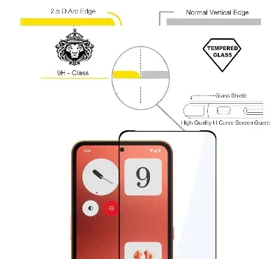 Picture of Nothing CMF Phone 2 Pro1 Premium Full Coverage Glass Protector Tempered Glass Screen Protector 9H Hardness Full Coverage