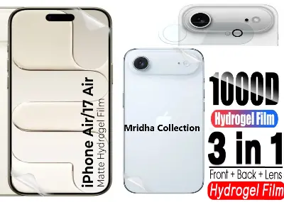 Picture of 3in1 Protector Combo Pack for Apple iPhone Air (Front Hydrogel Screen Protector Poly + Back Hydrogel Poly Protector + 3D Camera Lens Protector)