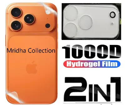 Picture of 2in1 Back Protector Combo Pack for Apple iPhone 17 Pro (Back Hydrogel Poly Protector + 3D Camera Lens Protector Glass)