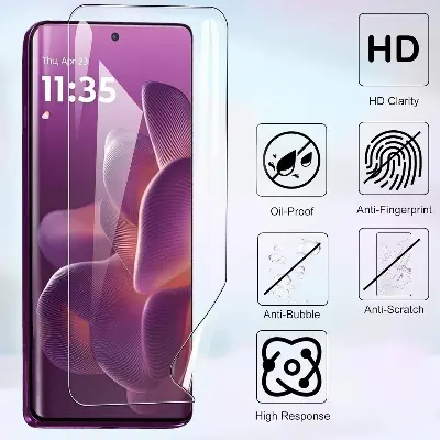 Picture of 2in1 Protector Combo Pack for Motorola Edge 60 Pro 5G (Front Hydrogel Screen Protector Poly + Camera Lens Protector)