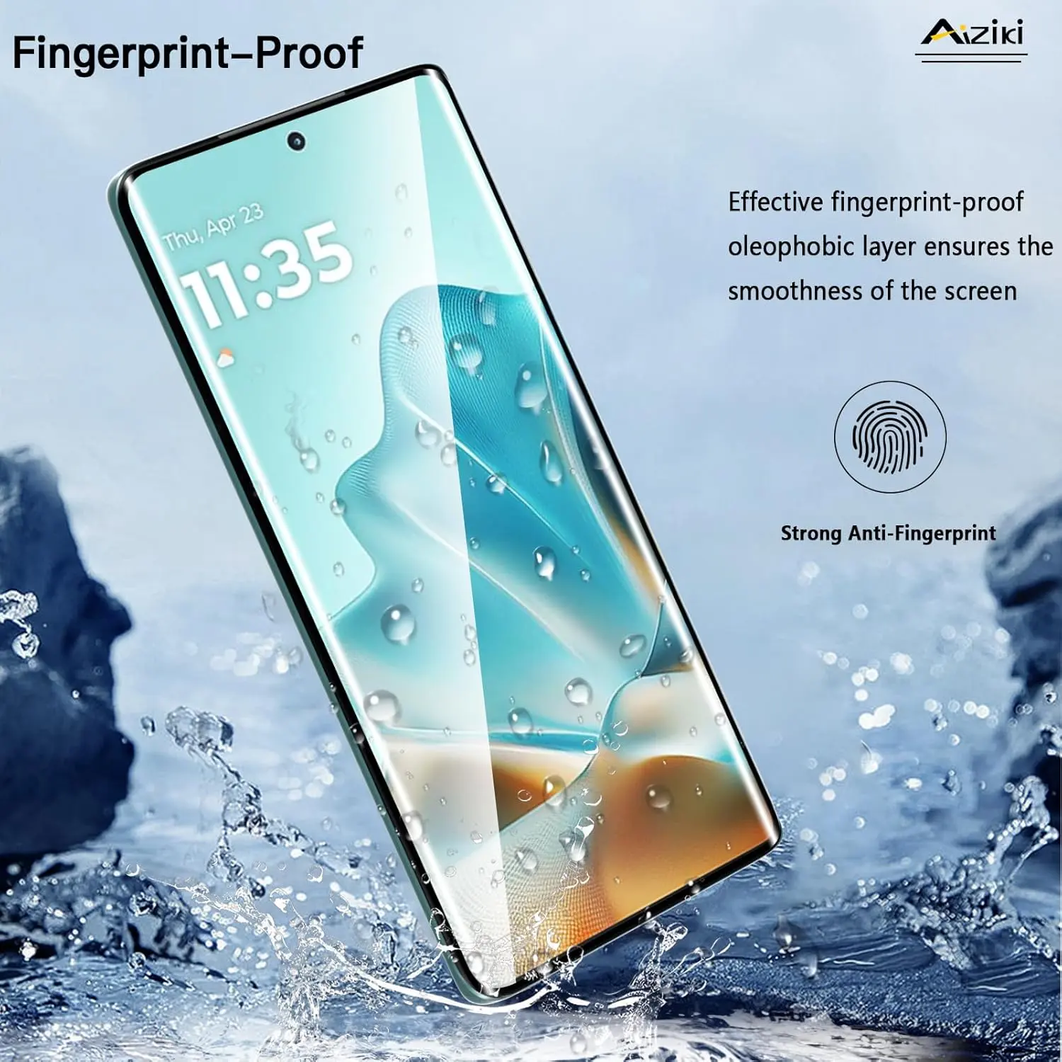 Picture of Motorola Edge 60 5G Full Glue 9D Curved Tempered Glass Screen Protector Edge to Edge Fit Protection Tempered Glass (Black)