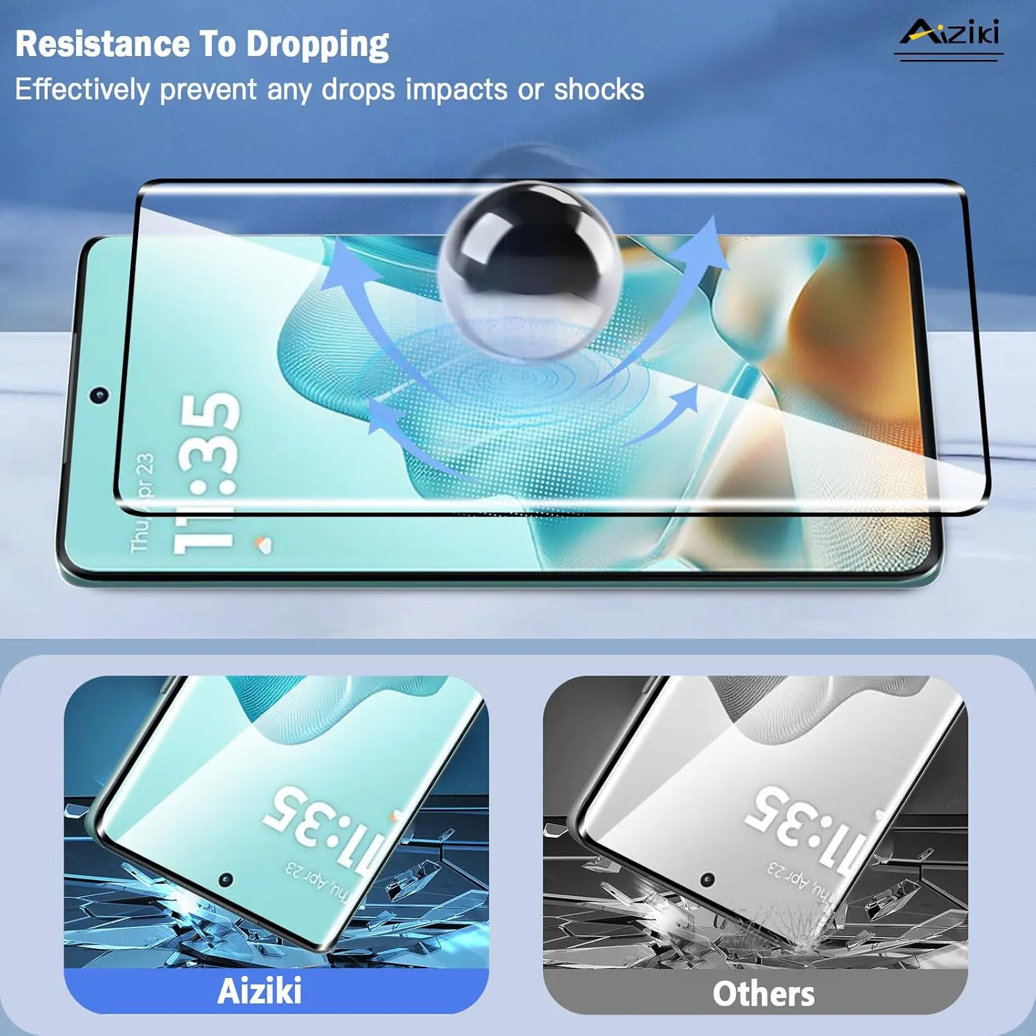 Picture of Motorola Edge 60 Fusion 5g Full Glue 9D Curved Tempered Glass Screen Protector Edge to Edge Fit Protection Tempered Glass (Black)