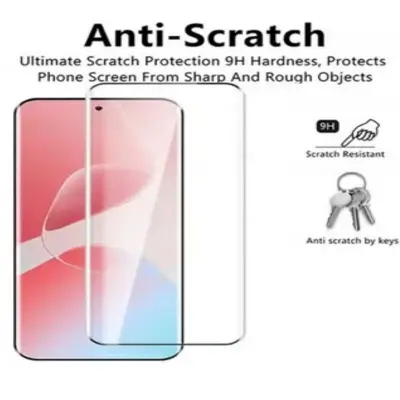 Picture of Infinix Hot 60 Pro+ / Infinix Hot 60 Pro Plus Full Glue 9D Curved Tempered Glass Screen Protector Edge to Edge Fit Protection Tempered Glass (Black)
