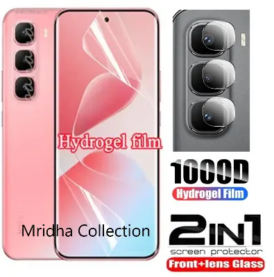 Picture of 2in1 Protector Combo Pack for Infinix Hot 60 Pro+ / Infinix Hot 60 Pro Plus (Front Hydrogel Screen Protector Poly + Camera Lens Protector)