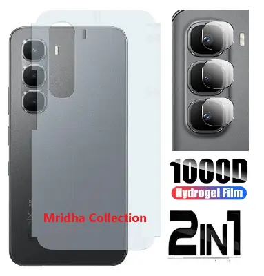Picture of 2in1 Back Protector Combo Pack for Infinix Hot 60 Pro+ / Infinix Hot 60 Pro Plus (Back Hydrogel Poly Protector + Camera Lens Protector)