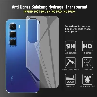 Picture of 2in1 Back Protector Combo Pack for Infinix Hot 60 Pro+ / Infinix Hot 60 Pro Plus (Back Hydrogel Poly Protector + Camera Lens Protector)