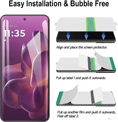 Picture of Infinix Hot 60 Pro+ / Infinix Hot 60 Pro Plus (4 Layers) TPU Hydrogel Machine Cutting Screen Protector Film Anti-Shatter / High Definition (Front Poly)