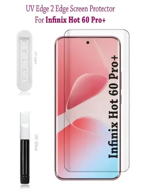 Picture of 2in1 Protector Combo Pack for Infinix Hot 60 Pro+ / Infinix Hot 60 Pro Plus (A+ GRADE) UV Glass Screen Protector + Camera Protector Lens