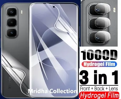 Picture of 3in1 Protector Combo Pack for Infinix Hot 60 Pro+ / Infinix Hot 60 Pro Plus (Front Hydrogel Screen Protector Poly + Back Hydrogel Poly Protector + Camera Lens Protector)