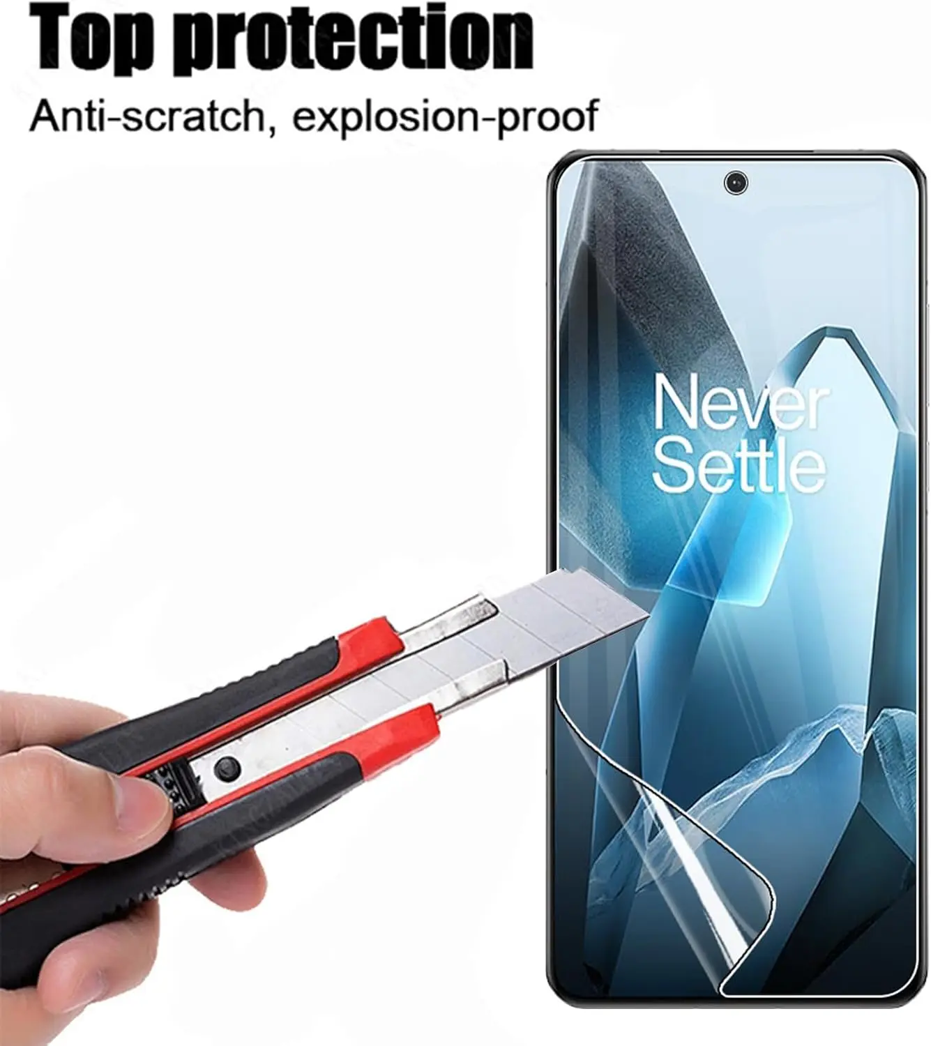 Picture of OnePlus 13 5G / 1+ 13 5G TPU Protective Film Hydrogel Front Poly Protector Screen Protector Anti-Shatter / High Definition (Front Poly)