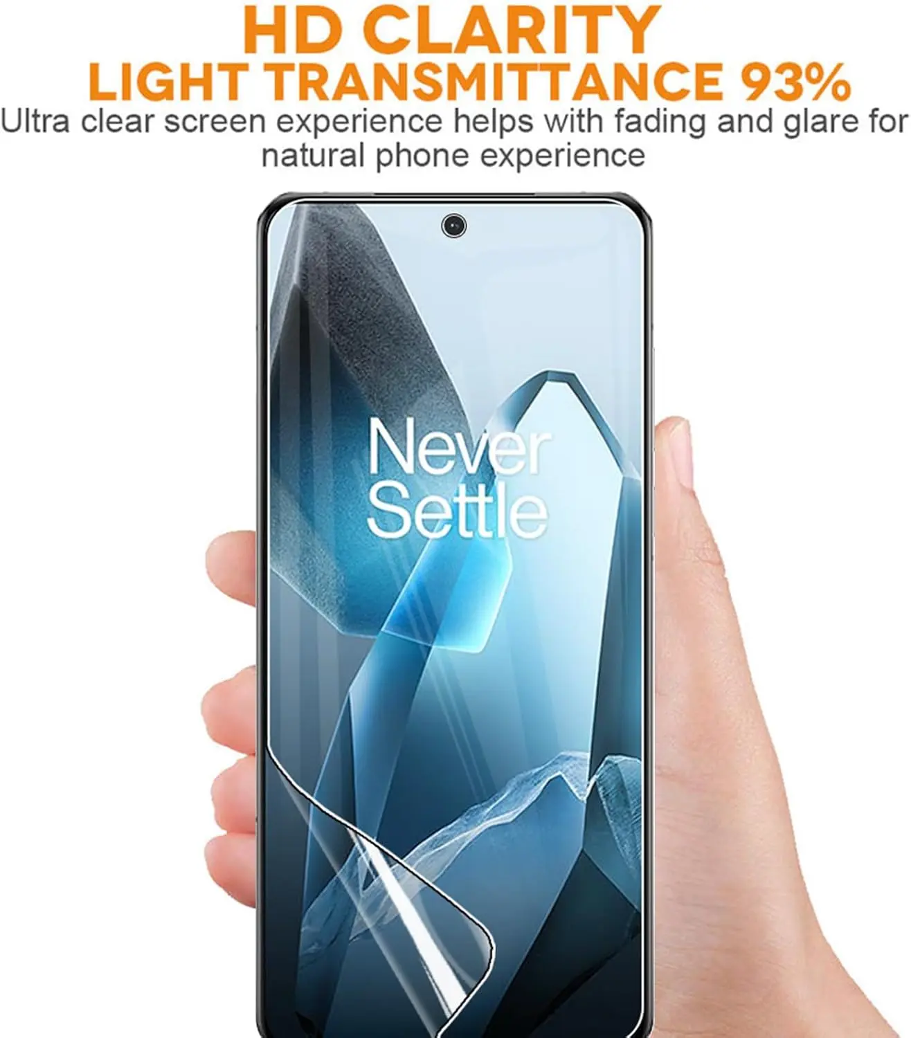 Picture of OnePlus 13 5G / 1+ 13 5G TPU Protective Film Hydrogel Front Poly Protector Screen Protector Anti-Shatter / High Definition (Front Poly)