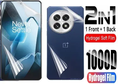 Picture of 2in1 Protector Combo Pack for OnePlus 13 5G / 1+ 13 5G (Front Hydrogel Protector Poly + Back Hydrogel Protector Poly)