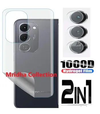 Picture of 2in1 Back Protector Combo Pack for Tecno Spark 40 Pro+ / Tecno Spark 40 Pro Plus (Back Hydrogel Poly Protector+Camera Lens Protector)